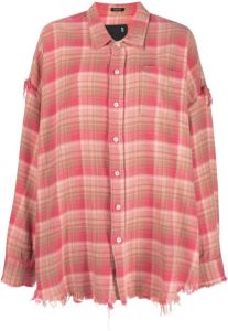 R13 Geruite blouse Roze