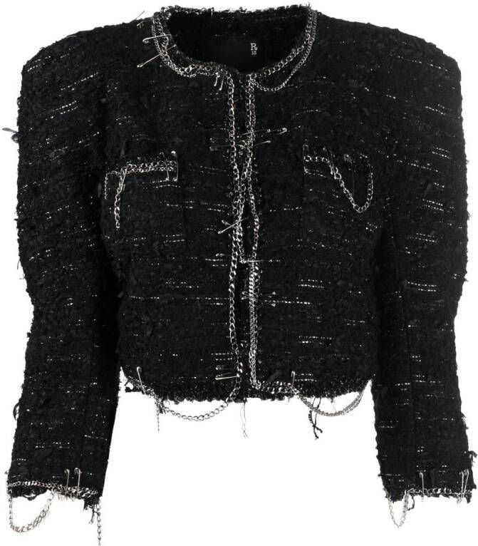 R13 Tweed jack Zwart