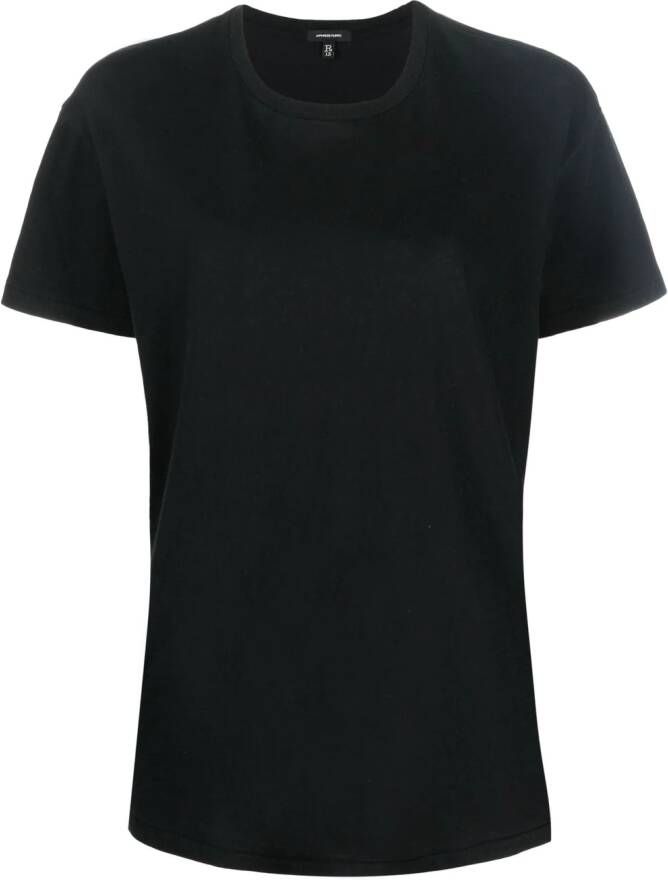 R13 Effen T-shirt Zwart