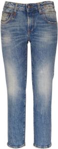 R13 faded cropped jeans Blauw