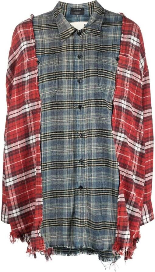 R13 Geruite blouse Rood