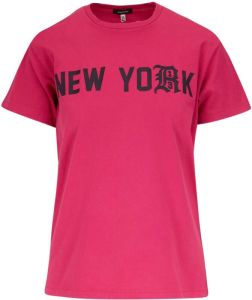 R13 T-shirt met print Roze