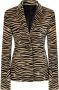 Rabanne Blazer met tijgerprint Beige - Thumbnail 1