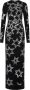 Rabanne Maxi-jurk met lange mouwen Zwart - Thumbnail 1