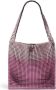Rabanne Pixel metallic shopper Roze - Thumbnail 1