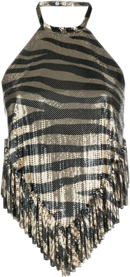 Rabanne Top met metallic-effect Goud