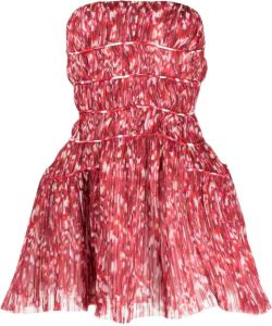 Rachel Gilbert Strapless jurk Rood