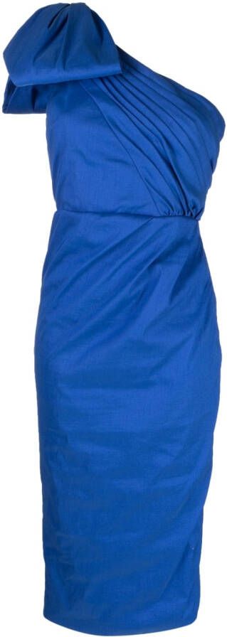 Rachel Gilbert Asymmetrische midi-jurk Blauw