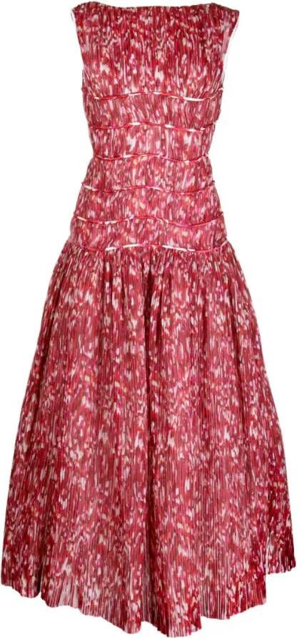 Rachel Gilbert Midi-jurk met klaprozenprint Rood