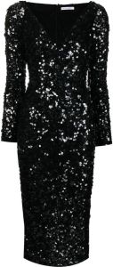 Rachel Gilbert Midi-jurk met pailletten Zwart