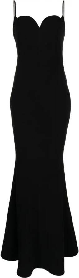 Rachel Gilbert Midi-jurk met sweetheart hals Zwart