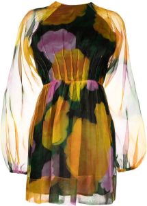Rachel Gilbert Mini-jurk met bloemenprint Geel