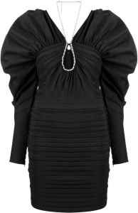 Rachel Gilbert Mini-jurk met pofmouwen Zwart