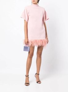 Rachel Gilbert Mini-jurk met veren afwerking Roze