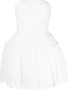 Rachel Gilbert Strapless mini-jurk Wit