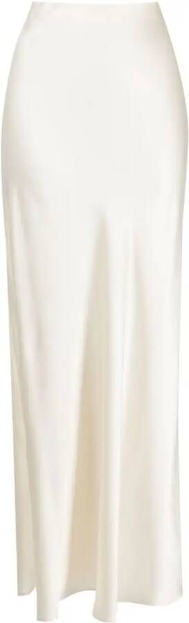 Rachel Gilbert Zijden maxi-rok Wit