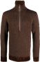 Raf Simons Ribgebreide sweater Bruin - Thumbnail 1