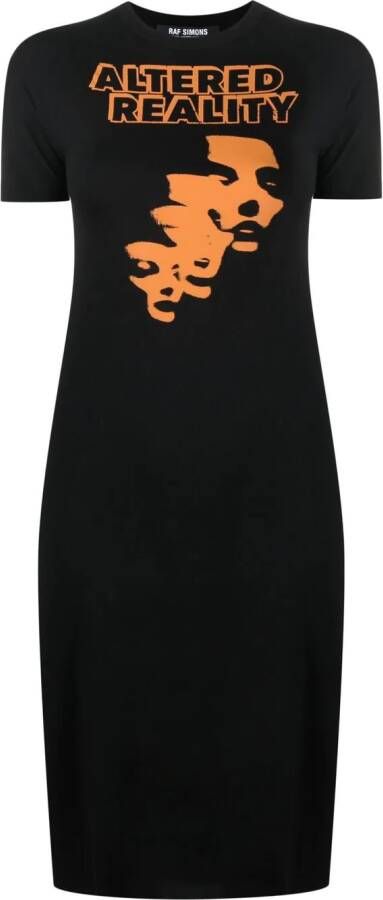 Raf Simons Jurk met print Zwart