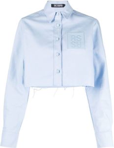 Raf Simons Cropped blouse Blauw