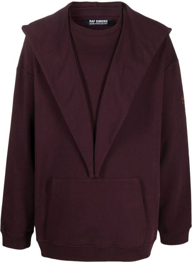 Raf Simons Katoenen hoodie Paars