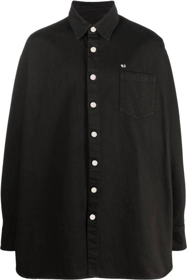Raf Simons Denim overhemd Zwart