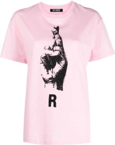 Raf Simons T-shirt met print Roze