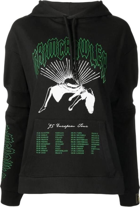 Raf Simons Hoodie met print Zwart
