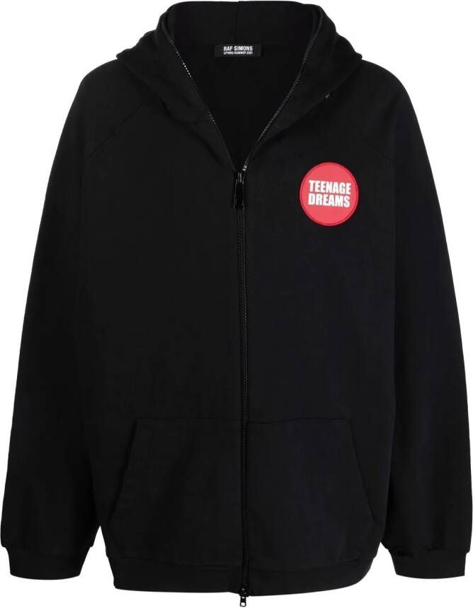 Raf Simons Hoodie met rits Zwart