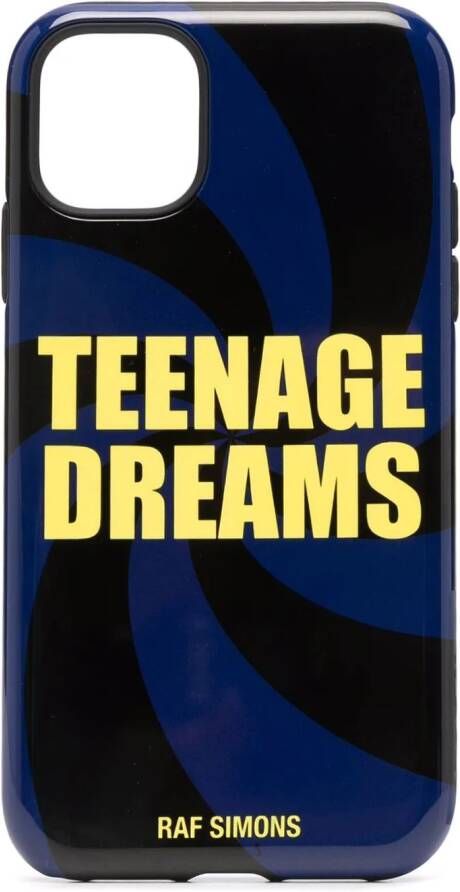 Raf Simons iPhone 11 hoesje met print Zwart