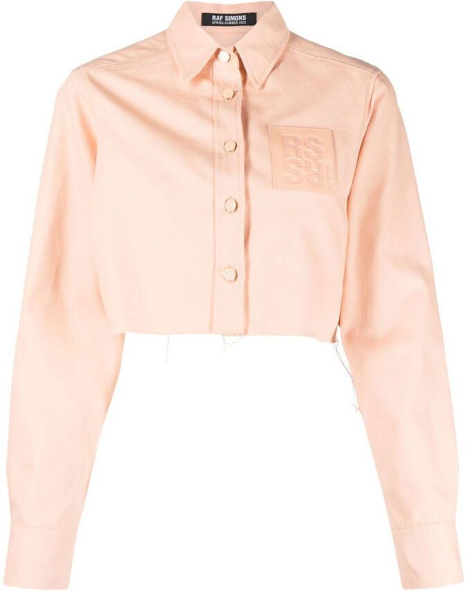 Raf Simons Jack met logopatch Roze