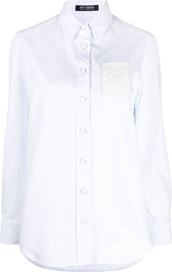 Raf Simons Blouse met logopatch Wit