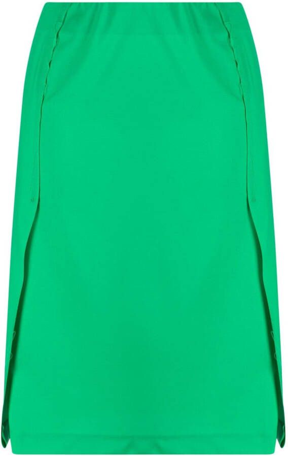 Raf Simons Midi-jurk met geplooid vlak Groen