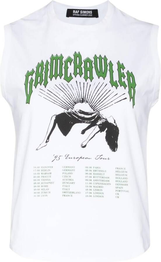 Raf Simons Mouwloze top Wit