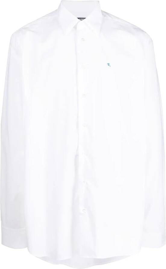 Raf Simons Overhemd met geborduurd logo Wit