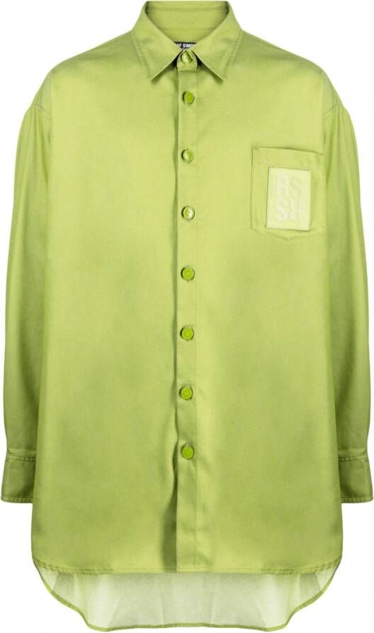 Raf Simons Overhemd met logopatch Groen
