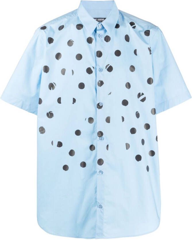 Raf Simons Overhemd met stippen Blauw