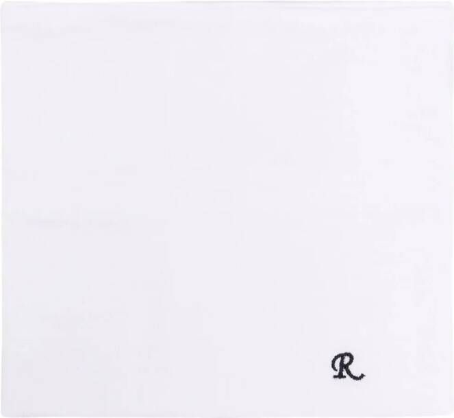 Raf Simons Sjaal met geborduurd logo Wit