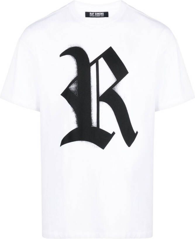 Raf Simons T-shirt met logoprint Wit