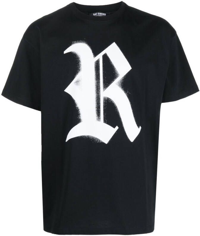 Raf Simons T-shirt met logoprint Zwart