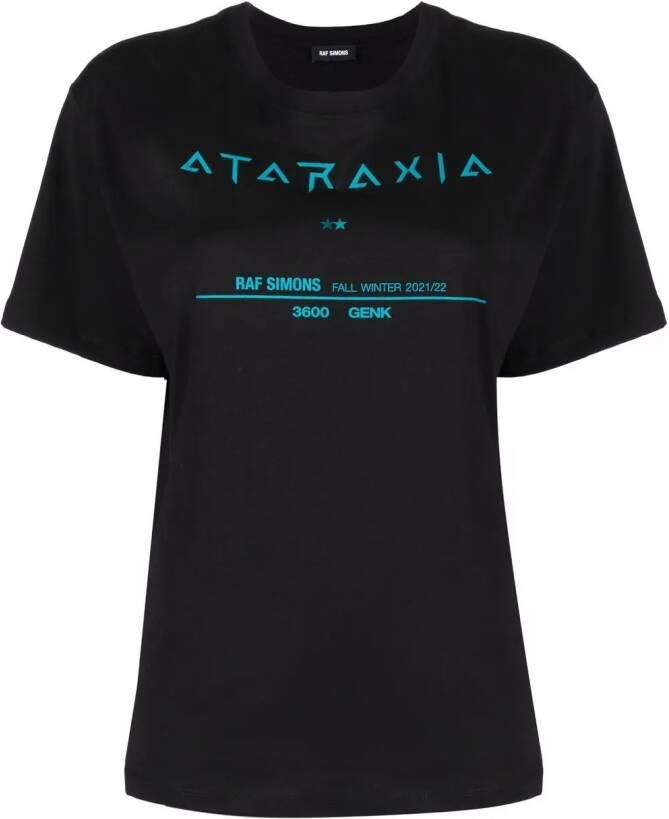 Raf Simons T-shirt met logoprint Zwart
