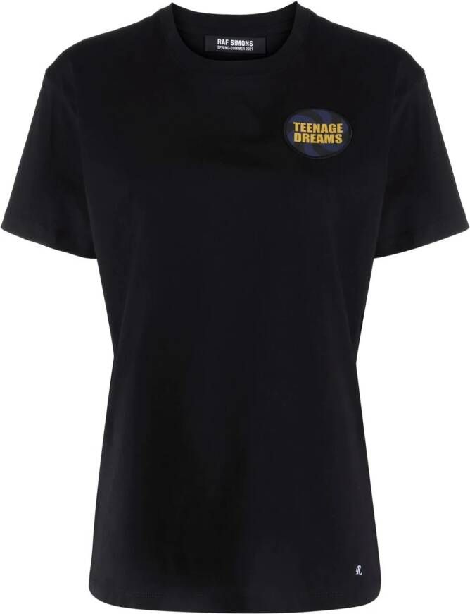 Raf Simons T-shirt met patch Zwart