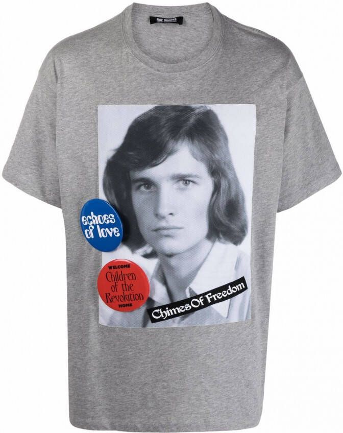 Raf Simons T-shirt met print Grijs