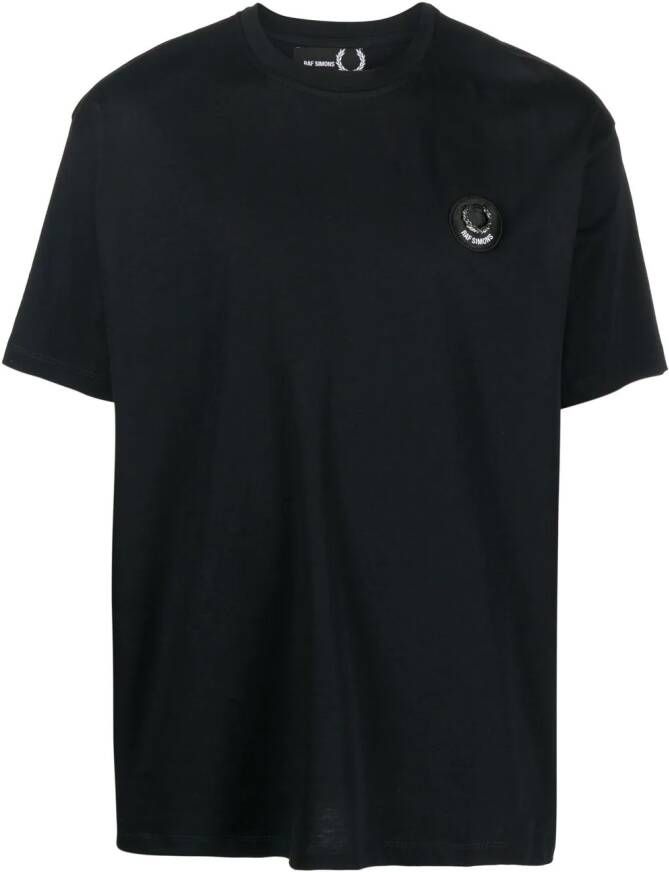 Raf Simons X Fred Perry T-shirt met logopatch Zwart