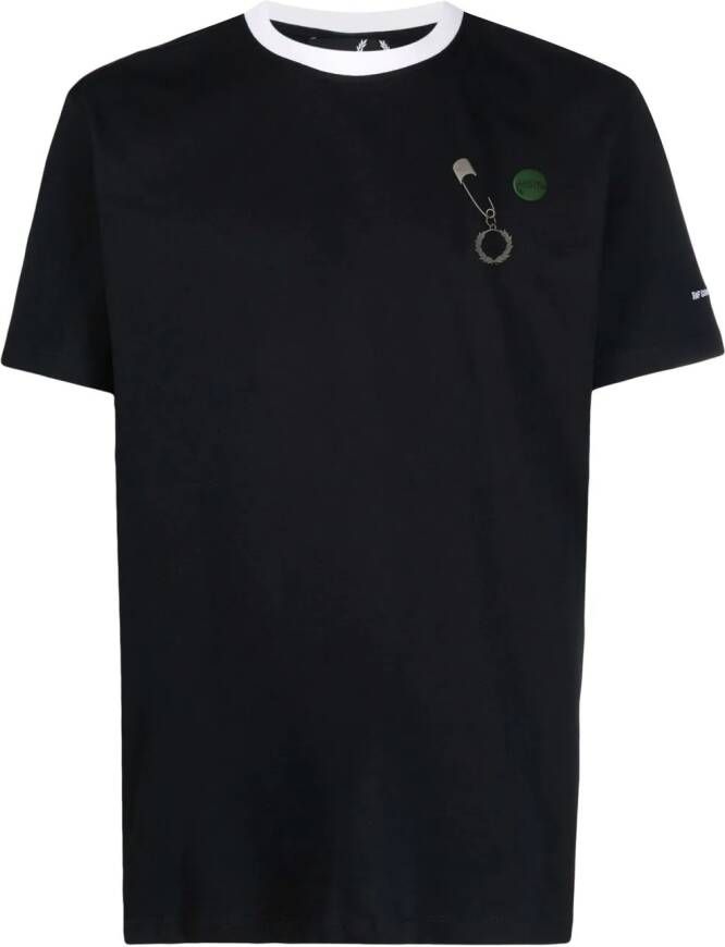 Raf Simons X Fred Perry T-shirt met veiligheidsspeld Zwart