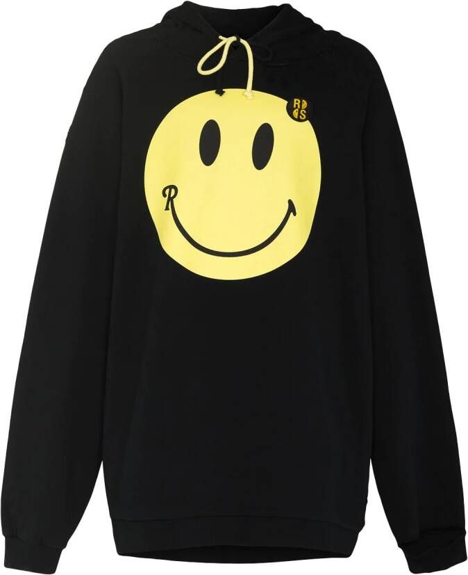 Raf Simons x Smiley oversized hoodie Zwart