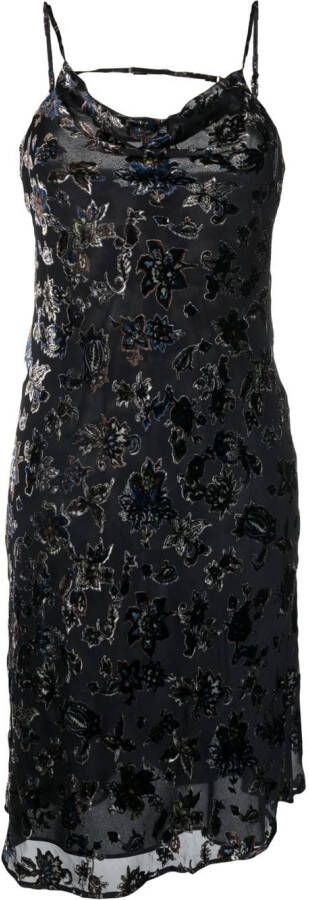 Rag & bone Midi-jurk met bloemenprint Zwart