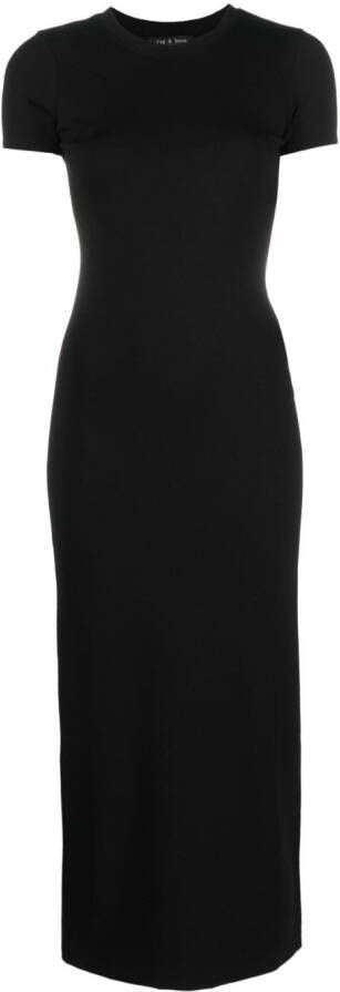 Rag & bone Maxi-jurk met korte mouwen Zwart
