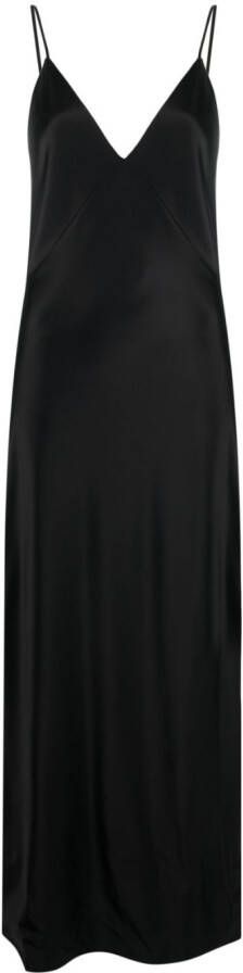 Rag & bone Midi-jurk met satijnen afwerking Zwart