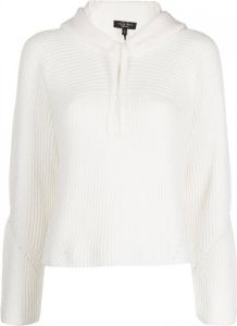 Rag & bone Ribgebreide hoodie Wit