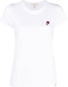 Rag & bone rose-embroidered T-shirt Wit